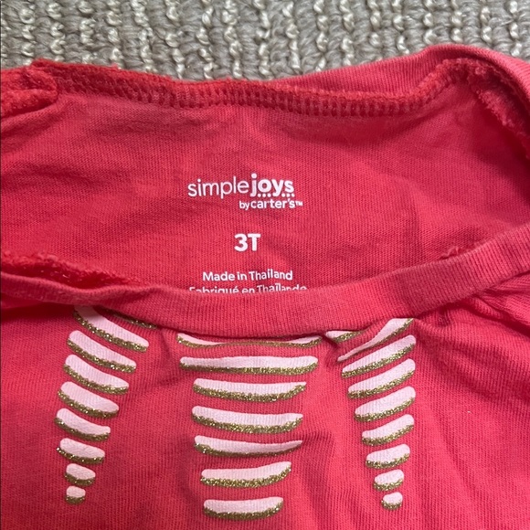 Carter's Red Cat Face Long Sleeve Tee - Picture 2 of 5